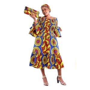 Gorgeous 3 piece knee length all weather dress set